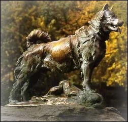 Памятник ездовым собакам в Нью-Иорке